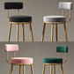 Glam Style Bar-stool with Iron Legs Footrest Low Back Round Seat for Kitchen Bar Clearhalo 'Bar Furniture' 'Bar Stools' 'bar_stools' 'furn' 'furn_bar_stools' 'furniture_bar_stools' 'Kitchen & Dining Furniture' 'kitchen&dining_furn' 'kitchen' 'kitchen_furn' Furniture' 4664660