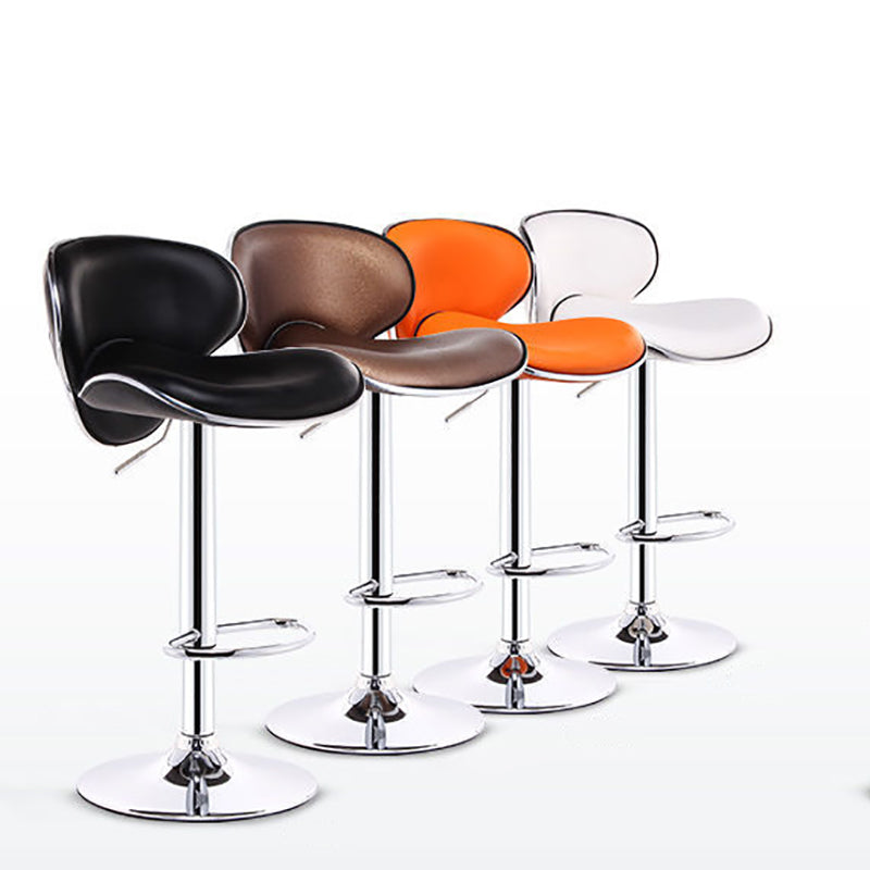 Modern Style Bar-stool with Adjustable Height Low Back Footrest Swivel for Counter Bar Clearhalo 'Bar Furniture' 'Bar Stools' 'bar_stools' 'furn' 'furn_bar_stools' 'furniture_bar_stools' 'Kitchen & Dining Furniture' 'kitchen&dining_furn' 'kitchen' 'kitchen_furn' Furniture' 4664674