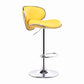 Modern Style Bar-stool with Adjustable Height Low Back Footrest Swivel for Counter Bar Yellow 1 Piece Clearhalo 'Bar Furniture' 'Bar Stools' 'bar_stools' 'furn' 'furn_bar_stools' 'furniture_bar_stools' 'Kitchen & Dining Furniture' 'kitchen&dining_furn' 'kitchen' 'kitchen_furn' Furniture' 4664686