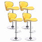 Modern Style Bar-stool with Adjustable Height Low Back Footrest Swivel for Counter Bar Yellow 4 Piece Set Clearhalo 'Bar Furniture' 'Bar Stools' 'bar_stools' 'furn' 'furn_bar_stools' 'furniture_bar_stools' 'Kitchen & Dining Furniture' 'kitchen&dining_furn' 'kitchen' 'kitchen_furn' Furniture' 4664690