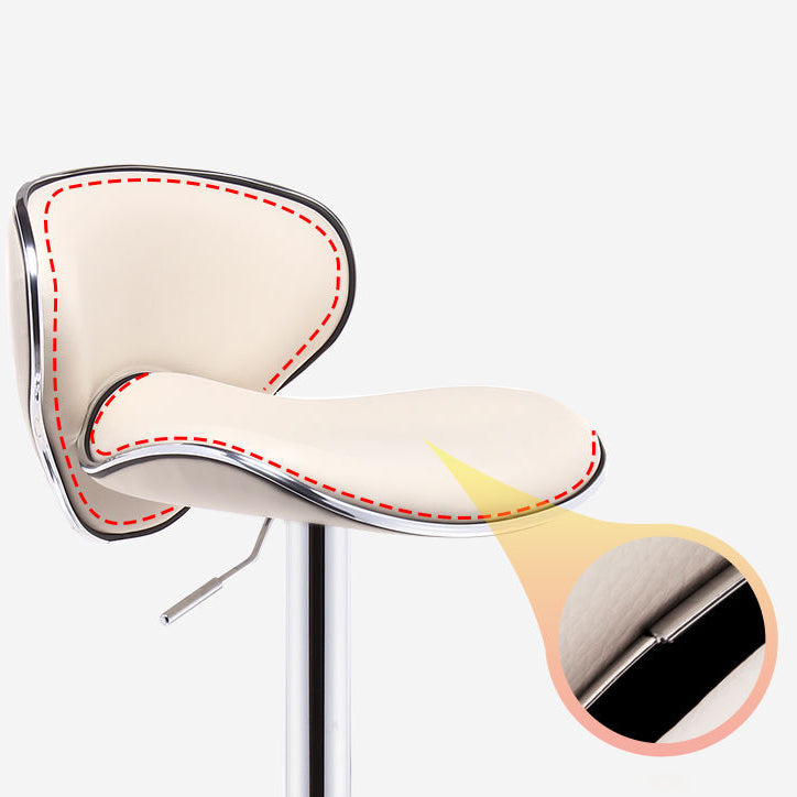 Modern Style Bar-stool with Adjustable Height Low Back Footrest Swivel for Counter Bar Clearhalo 'Bar Furniture' 'Bar Stools' 'bar_stools' 'furn' 'furn_bar_stools' 'furniture_bar_stools' 'Kitchen & Dining Furniture' 'kitchen&dining_furn' 'kitchen' 'kitchen_furn' Furniture' 4664691