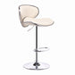 Modern Style Bar-stool with Adjustable Height Low Back Footrest Swivel for Counter Bar Light Beige 1 Piece Clearhalo 'Bar Furniture' 'Bar Stools' 'bar_stools' 'furn' 'furn_bar_stools' 'furniture_bar_stools' 'Kitchen & Dining Furniture' 'kitchen&dining_furn' 'kitchen' 'kitchen_furn' Furniture' 4664696