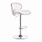 Modern Style Bar-stool with Adjustable Height Low Back Footrest Swivel for Counter Bar White 1 Piece Clearhalo 'Bar Furniture' 'Bar Stools' 'bar_stools' 'furn' 'furn_bar_stools' 'furniture_bar_stools' 'Kitchen & Dining Furniture' 'kitchen&dining_furn' 'kitchen' 'kitchen_furn' Furniture' 4664699