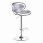 Modern Style Bar-stool with Adjustable Height Low Back Footrest Swivel for Counter Bar White-Silver 1 Piece Clearhalo 'Bar Furniture' 'Bar Stools' 'bar_stools' 'furn' 'furn_bar_stools' 'furniture_bar_stools' 'Kitchen & Dining Furniture' 'kitchen&dining_furn' 'kitchen' 'kitchen_furn' Furniture' 4664702