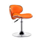 Modern Style Bar-stool with Adjustable Height Low Back Footrest Swivel for Counter Bar Orange 1 Piece Clearhalo 'Bar Furniture' 'Bar Stools' 'bar_stools' 'furn' 'furn_bar_stools' 'furniture_bar_stools' 'Kitchen & Dining Furniture' 'kitchen&dining_furn' 'kitchen' 'kitchen_furn' Furniture' 4664705