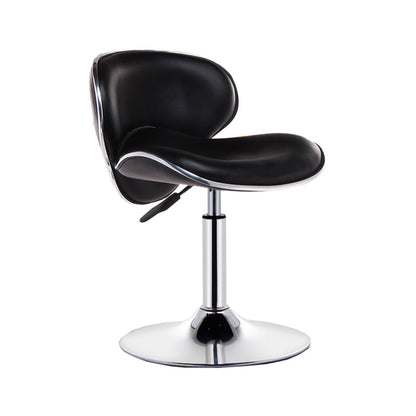 Modern Style Bar-stool with Adjustable Height Low Back Footrest Swivel for Counter Bar Textured Black 1 Piece Clearhalo 'Bar Furniture' 'Bar Stools' 'bar_stools' 'furn' 'furn_bar_stools' 'furniture_bar_stools' 'Kitchen & Dining Furniture' 'kitchen&dining_furn' 'kitchen' 'kitchen_furn' Furniture' 4664708