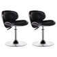 Modern Style Bar-stool with Adjustable Height Low Back Footrest Swivel for Counter Bar Textured Black 2 Piece Set Clearhalo 'Bar Furniture' 'Bar Stools' 'bar_stools' 'furn' 'furn_bar_stools' 'furniture_bar_stools' 'Kitchen & Dining Furniture' 'kitchen&dining_furn' 'kitchen' 'kitchen_furn' Furniture' 4664709