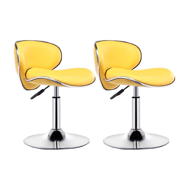 Modern Style Bar-stool with Adjustable Height Low Back Footrest Swivel for Counter Bar Ginger 2 Piece Set Clearhalo 'Bar Furniture' 'Bar Stools' 'bar_stools' 'furn' 'furn_bar_stools' 'furniture_bar_stools' 'Kitchen & Dining Furniture' 'kitchen&dining_furn' 'kitchen' 'kitchen_furn' Furniture' 4664712