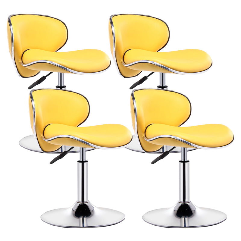 Modern Style Bar-stool with Adjustable Height Low Back Footrest Swivel for Counter Bar Ginger 4 Piece Set Clearhalo 'Bar Furniture' 'Bar Stools' 'bar_stools' 'furn' 'furn_bar_stools' 'furniture_bar_stools' 'Kitchen & Dining Furniture' 'kitchen&dining_furn' 'kitchen' 'kitchen_furn' Furniture' 4664713