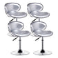 Modern Style Bar-stool with Adjustable Height Low Back Footrest Swivel for Counter Bar Light Silver 4 Piece Set Clearhalo 'Bar Furniture' 'Bar Stools' 'bar_stools' 'furn' 'furn_bar_stools' 'furniture_bar_stools' 'Kitchen & Dining Furniture' 'kitchen&dining_furn' 'kitchen' 'kitchen_furn' Furniture' 4664716