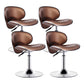 Modern Style Bar-stool with Adjustable Height Low Back Footrest Swivel for Counter Bar Coffee 4 Piece Set Clearhalo 'Bar Furniture' 'Bar Stools' 'bar_stools' 'furn' 'furn_bar_stools' 'furniture_bar_stools' 'Kitchen & Dining Furniture' 'kitchen&dining_furn' 'kitchen' 'kitchen_furn' Furniture' 4664719