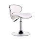 Modern Style Bar-stool with Adjustable Height Low Back Footrest Swivel for Counter Bar Textured White 1 Piece Clearhalo 'Bar Furniture' 'Bar Stools' 'bar_stools' 'furn' 'furn_bar_stools' 'furniture_bar_stools' 'Kitchen & Dining Furniture' 'kitchen&dining_furn' 'kitchen' 'kitchen_furn' Furniture' 4664720