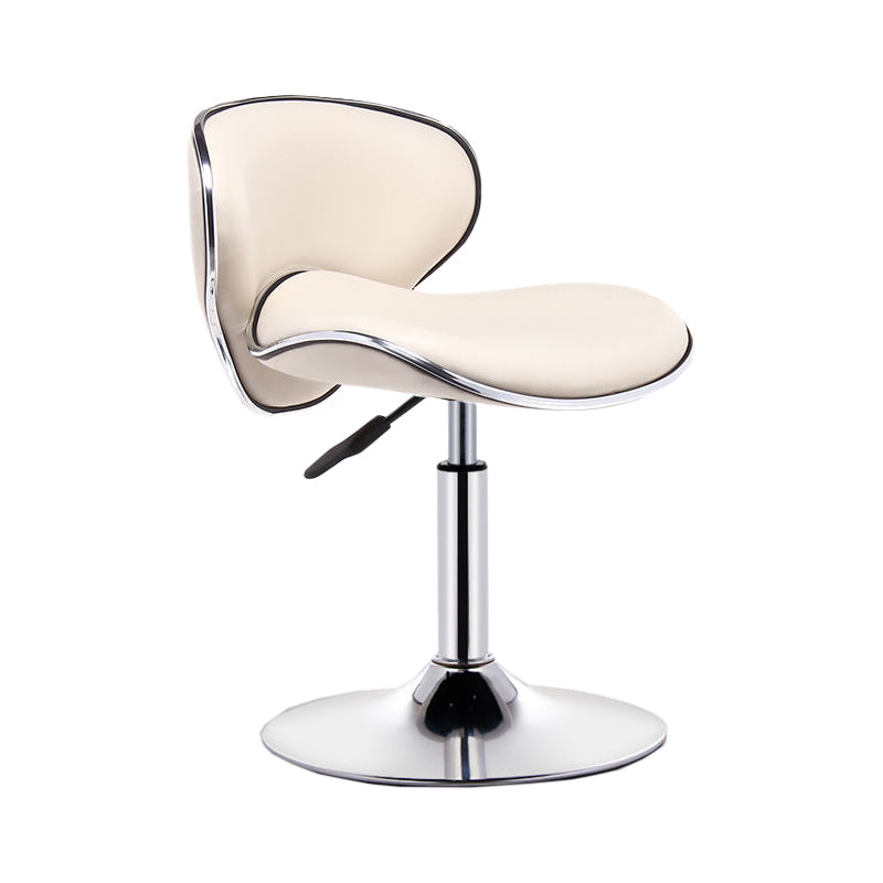 Modern Style Bar-stool with Adjustable Height Low Back Footrest Swivel for Counter Bar Dark Beige 1 Piece Clearhalo 'Bar Furniture' 'Bar Stools' 'bar_stools' 'furn' 'furn_bar_stools' 'furniture_bar_stools' 'Kitchen & Dining Furniture' 'kitchen&dining_furn' 'kitchen' 'kitchen_furn' Furniture' 4664723