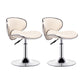 Modern Style Bar-stool with Adjustable Height Low Back Footrest Swivel for Counter Bar Dark Beige 2 Piece Set Clearhalo 'Bar Furniture' 'Bar Stools' 'bar_stools' 'furn' 'furn_bar_stools' 'furniture_bar_stools' 'Kitchen & Dining Furniture' 'kitchen&dining_furn' 'kitchen' 'kitchen_furn' Furniture' 4664724