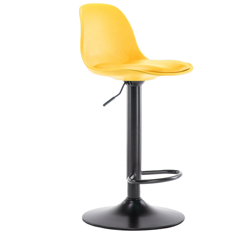 Modern Style Single Bar-stool with Adjustable Height Bucket Seat for Counter Kitchen Yellow Black Clearhalo 'Bar Furniture' 'Bar Stools' 'bar_stools' 'furn' 'furn_bar_stools' 'furniture_bar_stools' 'Kitchen & Dining Furniture' 'kitchen&dining_furn' 'kitchen' 'kitchen_furn' Furniture' 4664730