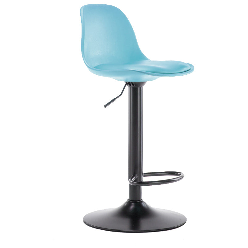 Modern Style Single Bar-stool with Adjustable Height Bucket Seat for Counter Kitchen Blue Black Clearhalo 'Bar Furniture' 'Bar Stools' 'bar_stools' 'furn' 'furn_bar_stools' 'furniture_bar_stools' 'Kitchen & Dining Furniture' 'kitchen&dining_furn' 'kitchen' 'kitchen_furn' Furniture' 4664750