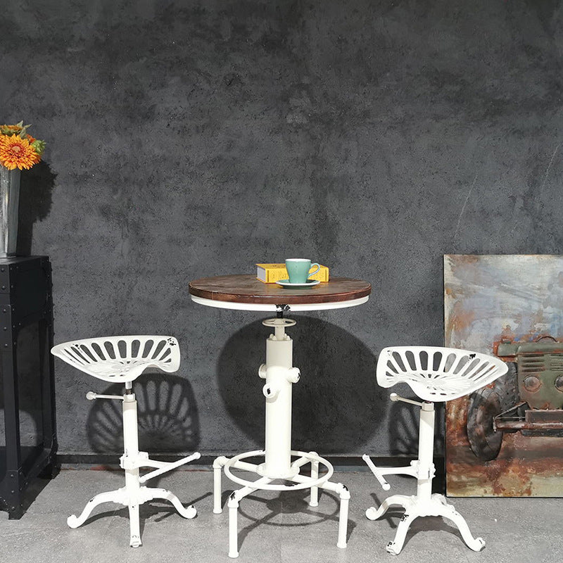 Single Modern Style Bar-stool with Swivel Adjustable Height Iron Footrest for Kitchen Bar Clearhalo 'Bar Furniture' 'Bar Stools' 'bar_stools' 'furn' 'furn_bar_stools' 'furniture_bar_stools' 'Kitchen & Dining Furniture' 'kitchen&dining_furn' 'kitchen' 'kitchen_furn' Furniture' 4664761