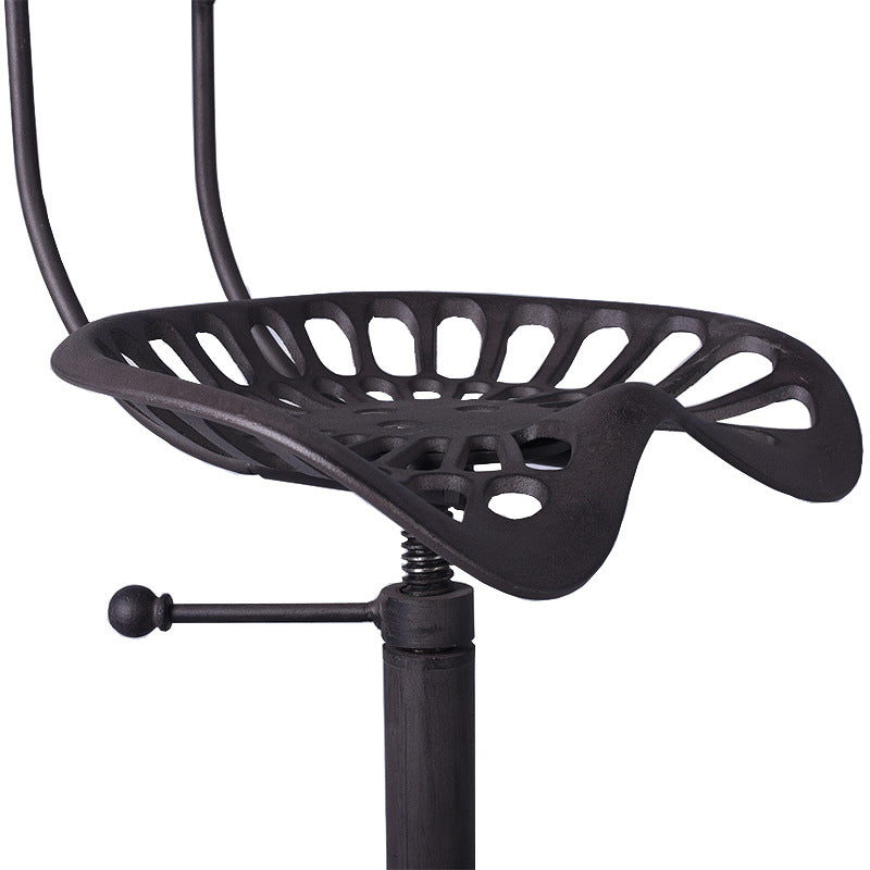 Single Modern Style Bar-stool with Swivel Adjustable Height Iron Footrest for Kitchen Bar Clearhalo 'Bar Furniture' 'Bar Stools' 'bar_stools' 'furn' 'furn_bar_stools' 'furniture_bar_stools' 'Kitchen & Dining Furniture' 'kitchen&dining_furn' 'kitchen' 'kitchen_furn' Furniture' 4664769