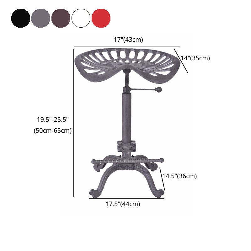 Single Modern Style Bar-stool with Swivel Adjustable Height Iron Footrest for Kitchen Bar Clearhalo 'Bar Furniture' 'Bar Stools' 'bar_stools' 'furn' 'furn_bar_stools' 'furniture_bar_stools' 'Kitchen & Dining Furniture' 'kitchen&dining_furn' 'kitchen' 'kitchen_furn' Furniture' 4664776
