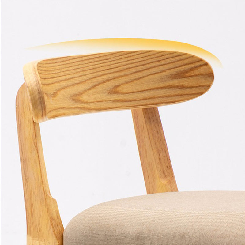 Modern Style Bar-stool Wooden Legs with Footrest Low Back for Kitchen Bar Clearhalo 'Bar Furniture' 'Bar Stools' 'bar_stools' 'furn' 'furn_bar_stools' 'furniture_bar_stools' 'Kitchen & Dining Furniture' 'kitchen&dining_furn' 'kitchen' 'kitchen_furn' Furniture' 4664787