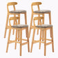 Modern Style Bar-stool Wooden Legs with Footrest Low Back for Kitchen Bar Grey 4 Piece Set Clearhalo 'Bar Furniture' 'Bar Stools' 'bar_stools' 'furn' 'furn_bar_stools' 'furniture_bar_stools' 'Kitchen & Dining Furniture' 'kitchen&dining_furn' 'kitchen' 'kitchen_furn' Furniture' 4664798