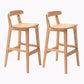 Modern Style Bar-stool Wooden Legs with Footrest Low Back for Kitchen Bar Natural 2 Piece Set Clearhalo 'Bar Furniture' 'Bar Stools' 'bar_stools' 'furn' 'furn_bar_stools' 'furniture_bar_stools' 'Kitchen & Dining Furniture' 'kitchen&dining_furn' 'kitchen' 'kitchen_furn' Furniture' 4664809