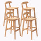 Modern Style Bar-stool Wooden Legs with Footrest Low Back for Kitchen Bar Natural 4 Piece Set Clearhalo 'Bar Furniture' 'Bar Stools' 'bar_stools' 'furn' 'furn_bar_stools' 'furniture_bar_stools' 'Kitchen & Dining Furniture' 'kitchen&dining_furn' 'kitchen' 'kitchen_furn' Furniture' 4664810