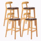 Modern Style Bar-stool Wooden Legs with Footrest Low Back for Kitchen Bar Brown 4 Piece Set Clearhalo 'Bar Furniture' 'Bar Stools' 'bar_stools' 'furn' 'furn_bar_stools' 'furniture_bar_stools' 'Kitchen & Dining Furniture' 'kitchen&dining_furn' 'kitchen' 'kitchen_furn' Furniture' 4664813