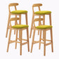 Modern Style Bar-stool Wooden Legs with Footrest Low Back for Kitchen Bar Green 4 Piece Set Clearhalo 'Bar Furniture' 'Bar Stools' 'bar_stools' 'furn' 'furn_bar_stools' 'furniture_bar_stools' 'Kitchen & Dining Furniture' 'kitchen&dining_furn' 'kitchen' 'kitchen_furn' Furniture' 4664825