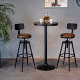 Modern Style Bar-stool Round Seat with Footrest Iron Legs for Kitchen Bar Clearhalo 'Bar Furniture' 'Bar Stools' 'bar_stools' 'furn' 'furn_bar_stools' 'furniture_bar_stools' 'Kitchen & Dining Furniture' 'kitchen&dining_furn' 'kitchen' 'kitchen_furn' Furniture' 4664897