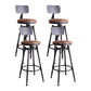 Modern Style Bar-stool Round Seat with Footrest Iron Legs for Kitchen Bar Brown 4 Piece Set Low Back Clearhalo 'Bar Furniture' 'Bar Stools' 'bar_stools' 'furn' 'furn_bar_stools' 'furniture_bar_stools' 'Kitchen & Dining Furniture' 'kitchen&dining_furn' 'kitchen' 'kitchen_furn' Furniture' 4664902