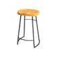 Modern Style Bar-stool with Footrest Iron Sled Legs for Kitchen Bar Black-Brown 1 Piece Counter Stool(26"H) Clearhalo 'Bar Furniture' 'Bar Stools' 'bar_stools' 'furn' 'furn_bar_stools' 'furniture_bar_stools' 'Kitchen & Dining Furniture' 'kitchen&dining_furn' 'kitchen' 'kitchen_furn' Furniture' 4664936