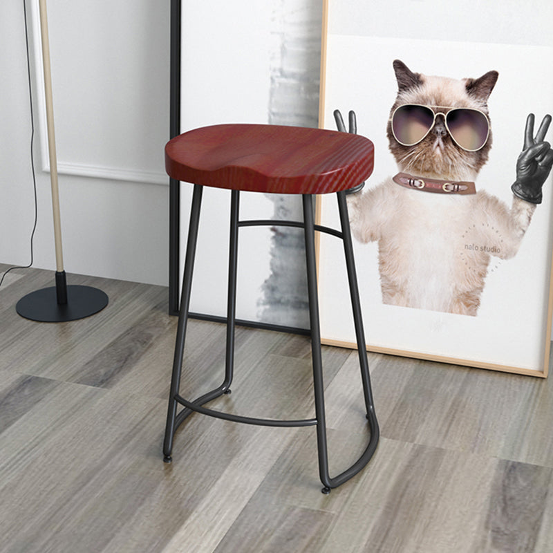 Modern Style Bar-stool with Footrest Iron Sled Legs for Kitchen Bar Clearhalo 'Bar Furniture' 'Bar Stools' 'bar_stools' 'furn' 'furn_bar_stools' 'furniture_bar_stools' 'Kitchen & Dining Furniture' 'kitchen&dining_furn' 'kitchen' 'kitchen_furn' Furniture' 4664937
