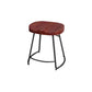 Modern Style Bar-stool with Footrest Iron Sled Legs for Kitchen Bar Black-Red 1 Piece Short Stool(18"H) Clearhalo 'Bar Furniture' 'Bar Stools' 'bar_stools' 'furn' 'furn_bar_stools' 'furniture_bar_stools' 'Kitchen & Dining Furniture' 'kitchen&dining_furn' 'kitchen' 'kitchen_furn' Furniture' 4664941