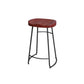 Modern Style Bar-stool with Footrest Iron Sled Legs for Kitchen Bar Black-Red 1 Piece Counter Stool(26"H) Clearhalo 'Bar Furniture' 'Bar Stools' 'bar_stools' 'furn' 'furn_bar_stools' 'furniture_bar_stools' 'Kitchen & Dining Furniture' 'kitchen&dining_furn' 'kitchen' 'kitchen_furn' Furniture' 4664944