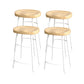 Modern Style Bar-stool with Footrest Iron Sled Legs for Kitchen Bar Natural Wood White 4 Piece Set Counter Stool(26"H) Clearhalo 'Bar Furniture' 'Bar Stools' 'bar_stools' 'furn' 'furn_bar_stools' 'furniture_bar_stools' 'Kitchen & Dining Furniture' 'kitchen&dining_furn' 'kitchen' 'kitchen_furn' Furniture' 4664958