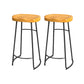 Modern Style Bar-stool with Footrest Iron Sled Legs for Kitchen Bar Black-Brown 2 Piece Set Bar Stool(30"H) Clearhalo 'Bar Furniture' 'Bar Stools' 'bar_stools' 'furn' 'furn_bar_stools' 'furniture_bar_stools' 'Kitchen & Dining Furniture' 'kitchen&dining_furn' 'kitchen' 'kitchen_furn' Furniture' 4664966