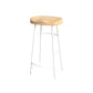 Modern Style Bar-stool with Footrest Iron Sled Legs for Kitchen Bar Natural Wood White 1 Piece Bar Stool(30"H) Clearhalo 'Bar Furniture' 'Bar Stools' 'bar_stools' 'furn' 'furn_bar_stools' 'furniture_bar_stools' 'Kitchen & Dining Furniture' 'kitchen&dining_furn' 'kitchen' 'kitchen_furn' Furniture' 4664971