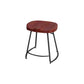 Modern Style Bar-stool with Footrest Iron Sled Legs for Kitchen Bar Black-Red 1 Piece Short Stool(22"H) Clearhalo 'Bar Furniture' 'Bar Stools' 'bar_stools' 'furn' 'furn_bar_stools' 'furniture_bar_stools' 'Kitchen & Dining Furniture' 'kitchen&dining_furn' 'kitchen' 'kitchen_furn' Furniture' 4664974