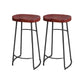 Modern Style Bar-stool with Footrest Iron Sled Legs for Kitchen Bar Black-Red 2 Piece Set Bar Stool(30"H) Clearhalo 'Bar Furniture' 'Bar Stools' 'bar_stools' 'furn' 'furn_bar_stools' 'furniture_bar_stools' 'Kitchen & Dining Furniture' 'kitchen&dining_furn' 'kitchen' 'kitchen_furn' Furniture' 4664978