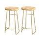 Modern Style Bar-stool with Footrest Iron Sled Legs for Kitchen Bar Natural Wood Antique Bronze 2 Piece Set Bar Stool(30"H) Clearhalo 'Bar Furniture' 'Bar Stools' 'bar_stools' 'furn' 'furn_bar_stools' 'furniture_bar_stools' 'Kitchen & Dining Furniture' 'kitchen&dining_furn' 'kitchen' 'kitchen_furn' Furniture' 4664987