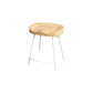 Modern Style Bar-stool with Footrest Iron Sled Legs for Kitchen Bar Natural Wood White 1 Piece Short Stool(22"H) Clearhalo 'Bar Furniture' 'Bar Stools' 'bar_stools' 'furn' 'furn_bar_stools' 'furniture_bar_stools' 'Kitchen & Dining Furniture' 'kitchen&dining_furn' 'kitchen' 'kitchen_furn' Furniture' 4664989