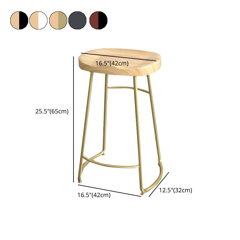 Modern Style Bar-stool with Footrest Iron Sled Legs for Kitchen Bar Clearhalo 'Bar Furniture' 'Bar Stools' 'bar_stools' 'furn' 'furn_bar_stools' 'furniture_bar_stools' 'Kitchen & Dining Furniture' 'kitchen&dining_furn' 'kitchen' 'kitchen_furn' Furniture' 4664994