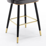 Low Back Matte Finish Bar Stool Footrest Armed Glam Upholstered Stool Clearhalo 'Bar Furniture' 'Bar Stools' 'bar_stools' 'furn' 'furn_bar_stools' 'furniture_bar_stools' 'Kitchen & Dining Furniture' 'kitchen&dining_furn' 'kitchen' 'kitchen_furn' Furniture' 4665011