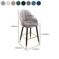 Low Back Matte Finish Bar Stool Footrest Armed Glam Upholstered Stool Clearhalo 'Bar Furniture' 'Bar Stools' 'bar_stools' 'furn' 'furn_bar_stools' 'furniture_bar_stools' 'Kitchen & Dining Furniture' 'kitchen&dining_furn' 'kitchen' 'kitchen_furn' Furniture' 4665029