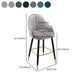 Low Back Matte Finish Bar Stool Footrest Armed Glam Upholstered Stool Clearhalo 'Bar Furniture' 'Bar Stools' 'bar_stools' 'furn' 'furn_bar_stools' 'furniture_bar_stools' 'Kitchen & Dining Furniture' 'kitchen&dining_furn' 'kitchen' 'kitchen_furn' Furniture' 4665031