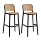 Plastic Scandinavian Kitchen Dining Room Armless Stool Low Back Bar Stool Black 2 Piece Set Counter Stool(26"H) Clearhalo 'Bar Furniture' 'Bar Stools' 'bar_stools' 'furn' 'furn_bar_stools' 'furniture_bar_stools' 'Kitchen & Dining Furniture' 'kitchen&dining_furn' 'kitchen' 'kitchen_furn' Furniture' 4665034