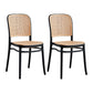 Plastic Scandinavian Kitchen Dining Room Armless Stool Low Back Bar Stool Black 2 Piece Set Short Stool(18"H) Clearhalo 'Bar Furniture' 'Bar Stools' 'bar_stools' 'furn' 'furn_bar_stools' 'furniture_bar_stools' 'Kitchen & Dining Furniture' 'kitchen&dining_furn' 'kitchen' 'kitchen_furn' Furniture' 4665047