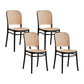 Plastic Scandinavian Kitchen Dining Room Armless Stool Low Back Bar Stool Black 4 Piece Set Short Stool(18"H) Clearhalo 'Bar Furniture' 'Bar Stools' 'bar_stools' 'furn' 'furn_bar_stools' 'furniture_bar_stools' 'Kitchen & Dining Furniture' 'kitchen&dining_furn' 'kitchen' 'kitchen_furn' Furniture' 4665049