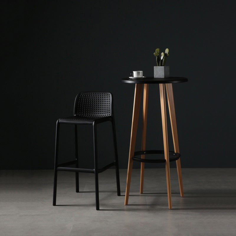 Plastic Scandinavian Kitchen Dining Room Stool Low Back Armless Bar Stool Clearhalo 'Bar Furniture' 'Bar Stools' 'bar_stools' 'furniture_bar_stools' 'Kitchen & Dining Furniture' 'kitchen&dining_furn' 'kitchen' 'kitchen_furn' Furniture' 4665184